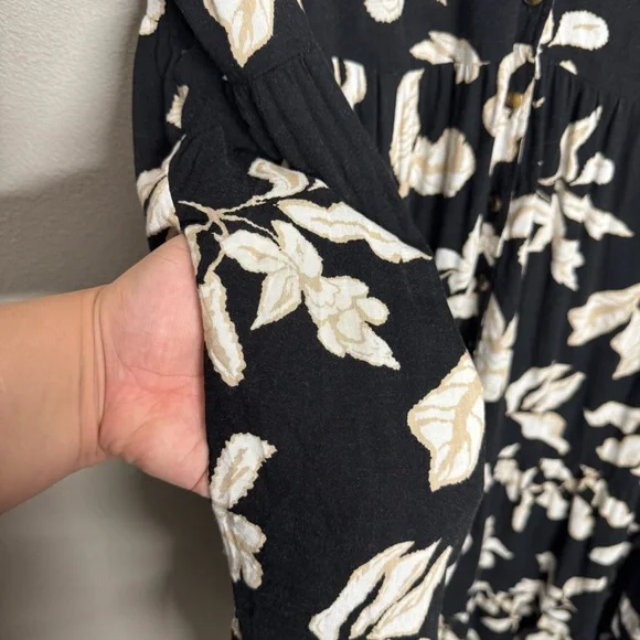 Sonoma Floral Dress Size 2x w/ Pockets Button Front Tiered Midi Dress - Picture 13 of 13